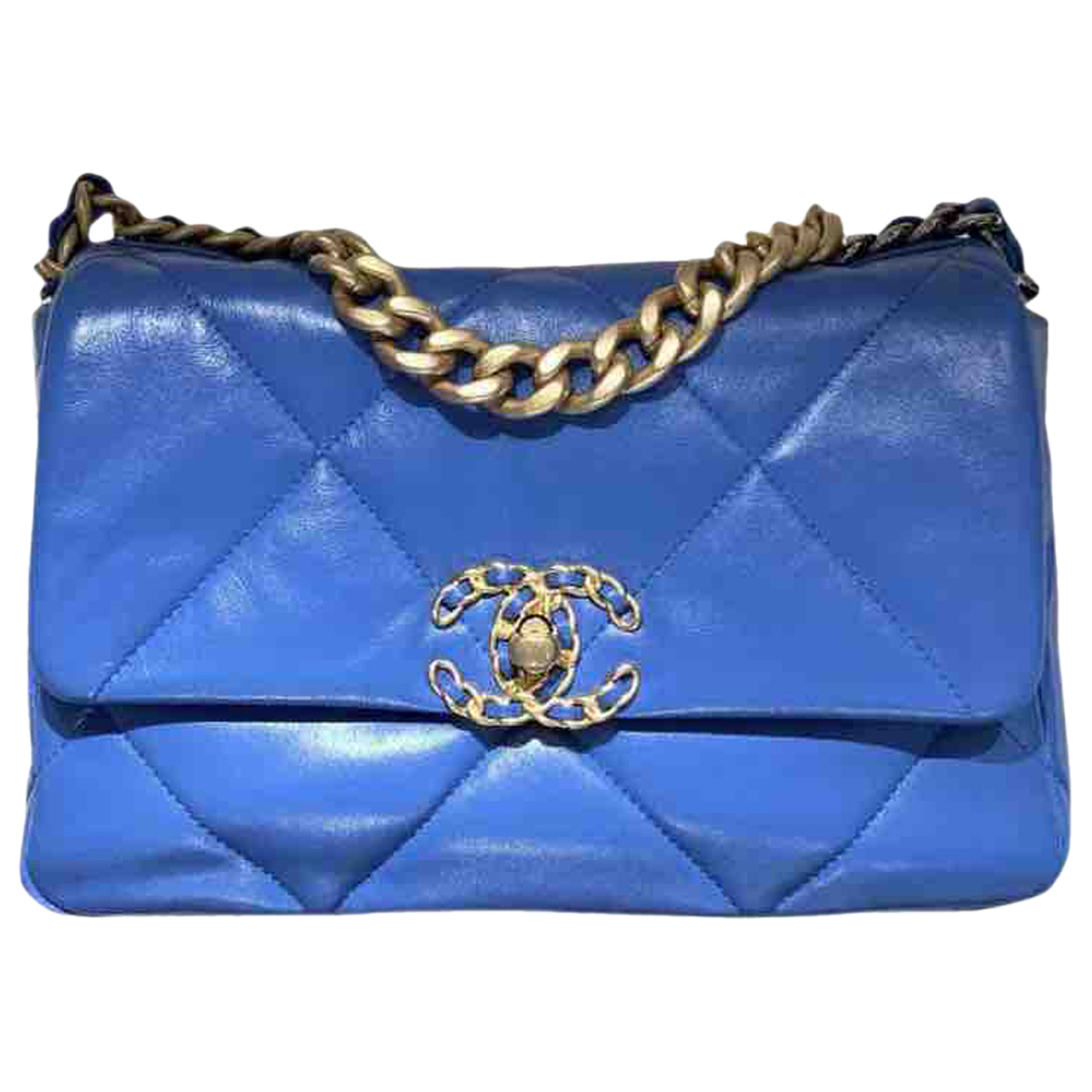 Chanel 19 leather handbag Chanel Blue 